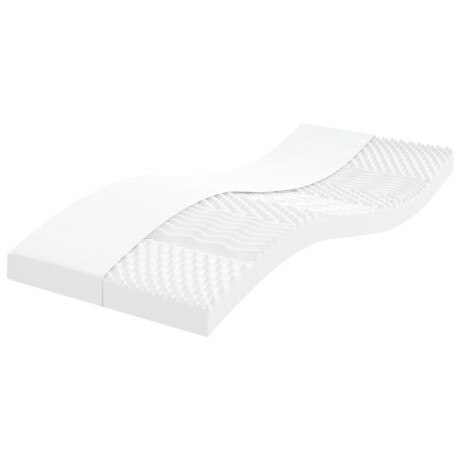 vidaXL Schuimmatrassen 2 st 7 zones hardheid 20 ILD 100x200 cm wit afbeelding2 - 1