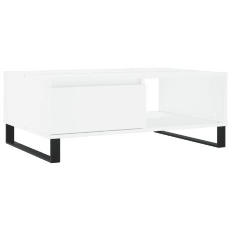 vidaXL Salontafel 90x60x35 cm bewerkt hout wit afbeelding2 - 1