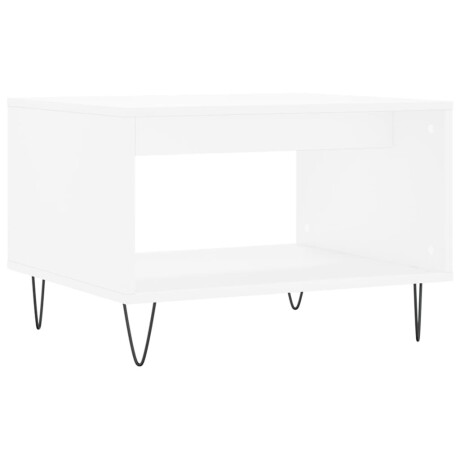 vidaXL Salontafel 60x50x40 cm bewerkt hout wit afbeelding2 - 1