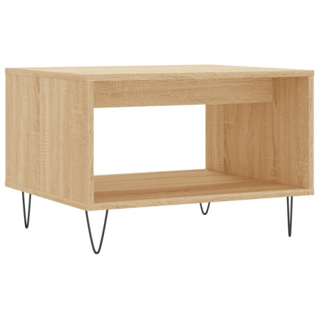vidaXL Salontafel 60x50x40 cm bewerkt hout sonoma eikenkleurig afbeelding2 - 1