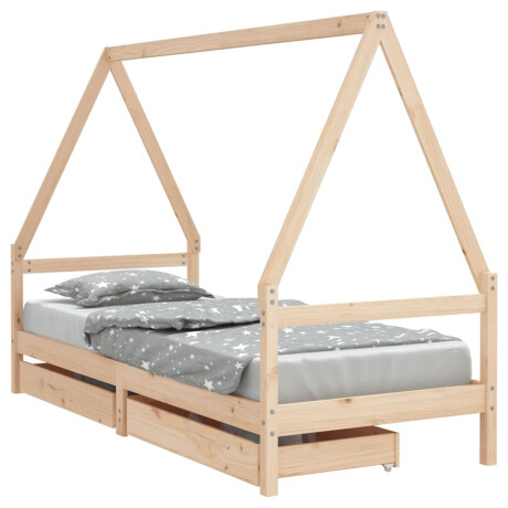 vidaXL Kinderbedframe 90x200 cm massief grenenhout afbeelding2 - 1