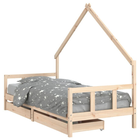 vidaXL Kinderbedframe 90x200 cm massief grenenhout afbeelding2 - 1