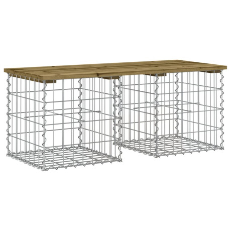 vidaXL Tuinbank schanskorfontwerp 103x44x42 cm geïmpregneerd hout afbeelding2 - 1