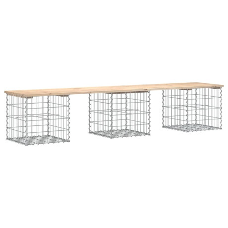 vidaXL Tuinbank Schanskorfontwerp 203x44x42 cm massief grenenhout afbeelding2 - 1