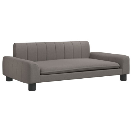vidaXL Kinderbank 90x53x30 cm stof taupe afbeelding2 - 1