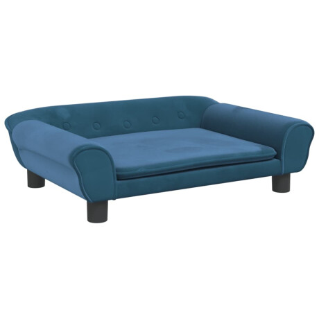 vidaXL Kinderbank 70x45x26 cm fluweel blauw afbeelding2 - 1