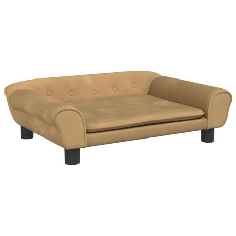 vidaXL Kinderbank 70x45x26 cm fluweel bruin afbeelding2 - 1