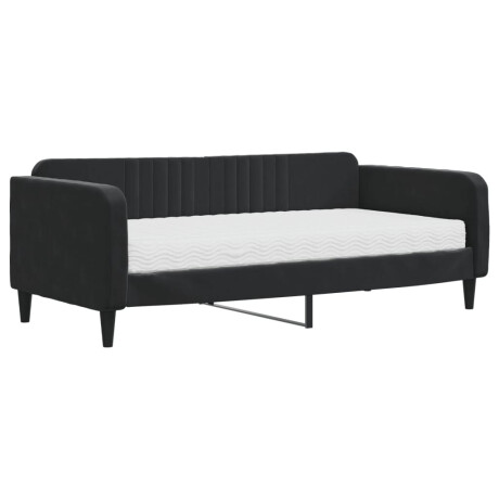 vidaXL Slaapbank met matras 90x190 cm fluweel zwart afbeelding2 - 1