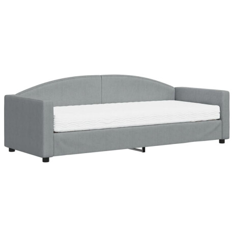 vidaXL Slaapbank met matras 80x200 cm stof lichtgrijs afbeelding2 - 1