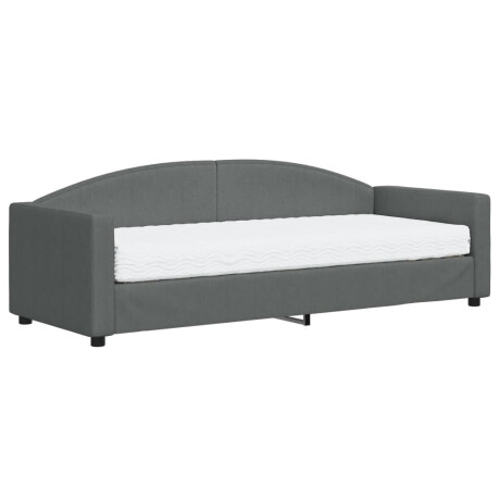 vidaXL Slaapbank met matras 80x200 cm stof donkergrijs afbeelding2 - 1