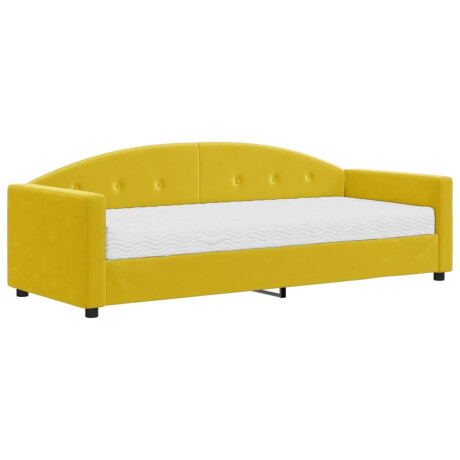 vidaXL Slaapbank met matras 80x200 cm fluweel geel afbeelding2 - 1