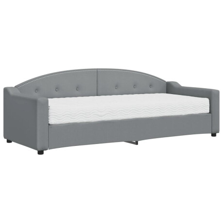 vidaXL Slaapbank met matras 80x200 cm stof lichtgrijs afbeelding2 - 1