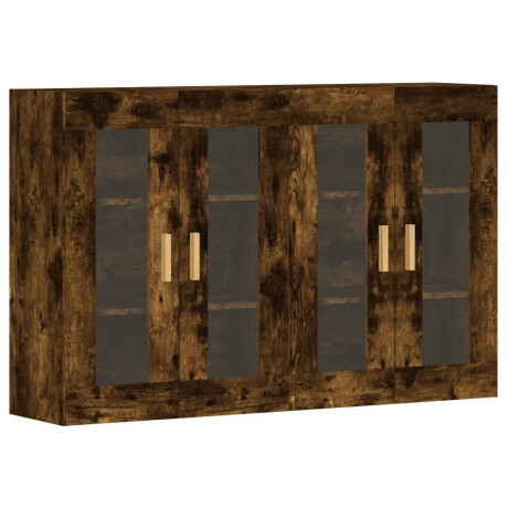 vidaXL Hangkasten 2 st bewerkt hout gerookt eikenkleurig afbeelding2 - 1