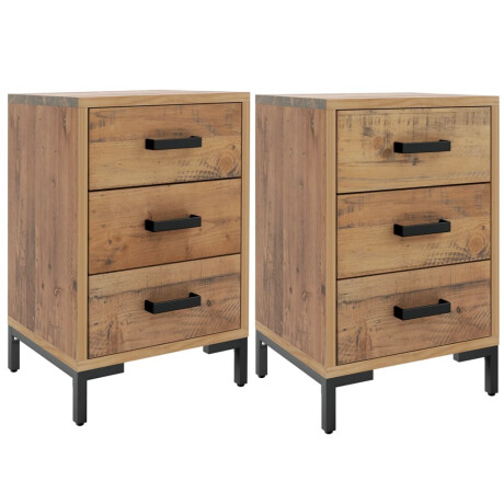 vidaXL Nachtkastjes 2 st 40x30x55 cm massief grenenhout afbeelding2 - 1