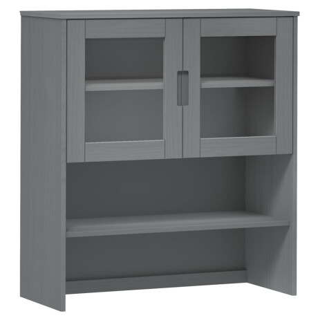 vidaXL Opzetkast MOLDE 90x35x100 cm massief grenenhout grijs afbeelding2 - 1