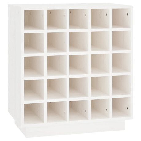 vidaXL Wijnkast 55,5x34x61 cm massief grenenhout wit afbeelding2 - 1