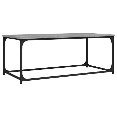 vidaXL Salontafel 102x50x40 cm bewerkt hout en ijzer grijs sonoma afbeelding2 - 1