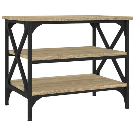 vidaXL Bijzettafel 55x38x45 cm bewerkt hout sonoma eikenkleurig afbeelding2 - 1