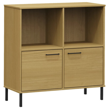 vidaXL Boekenkast met metalen poten OSLO 90x35x90,5 cm hout bruin afbeelding2 - 1