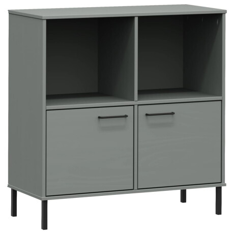 vidaXL Boekenkast met metalen poten OSLO 90x35x90,5 cm hout grijs afbeelding2 - 1