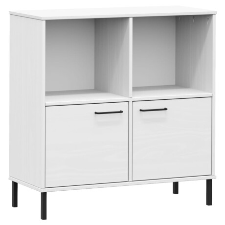 vidaXL Boekenkast met metalen poten OSLO 90x35x90,5 cm hout wit afbeelding2 - 1