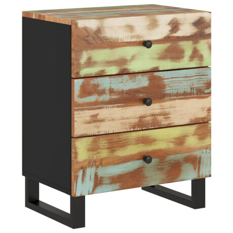 vidaXL Nachtkastje 50x33x62 cm massief gerecycled hout en bewerkt hout afbeelding2 - 1