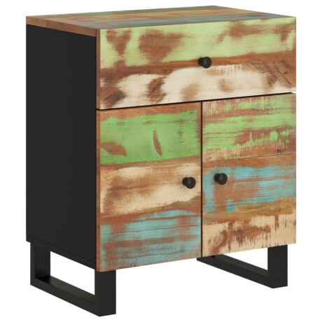 vidaXL Nachtkastje 50x33x60 cm massief gerecycled hout en bewerkt hout afbeelding2 - 1