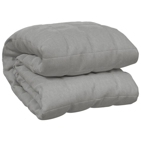 vidaXL Verzwaringsdeken 200x200 cm 13 kg stof grijs afbeelding2 - 1