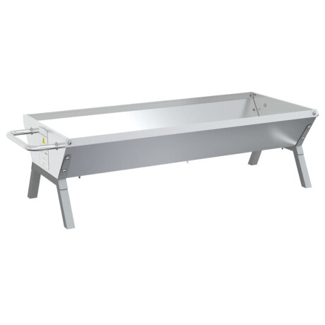 vidaXL Barbecueplaat 118x42x30,5 cm roestvrij staal zilverkleurig afbeelding2 - 1
