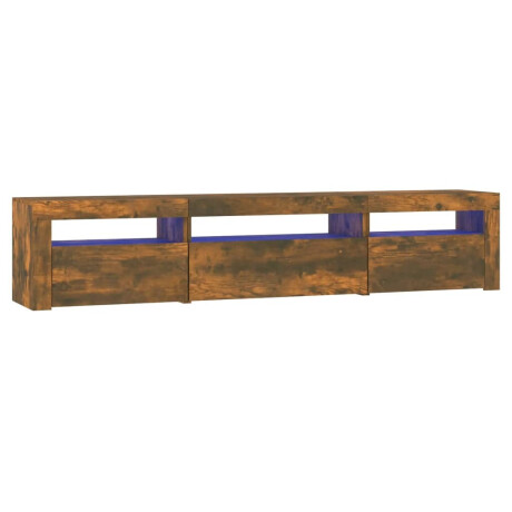 vidaXL Tv-meubel met LED-verlichting 195x35x40 cm gerookt eikenkleurig afbeelding2 - 1