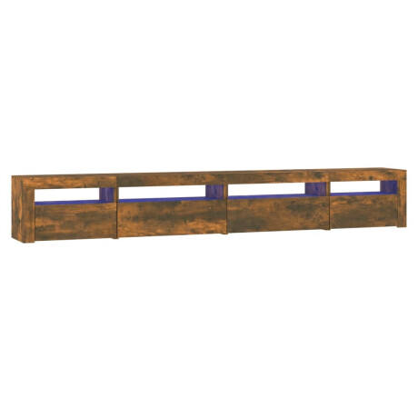 vidaXL Tv-meubel met LED-verlichting 270x35x40 cm gerookt eikenkleurig afbeelding2 - 1