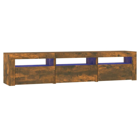 vidaXL Tv-meubel met LED-verlichting 180x35x40 cm gerookt eikenkleurig afbeelding2 - 1