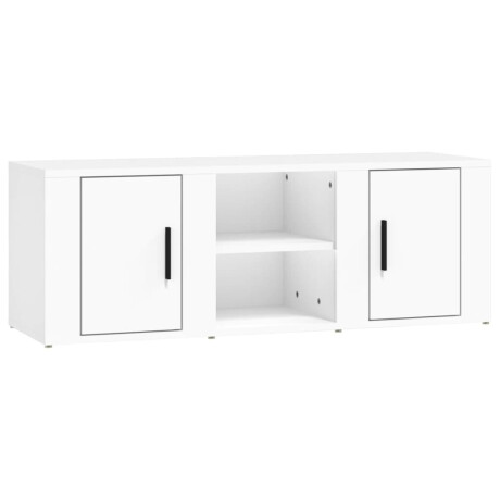 vidaXL Tv-meubel 100x31,5x35 cm bewerkt hout wit afbeelding2 - 1