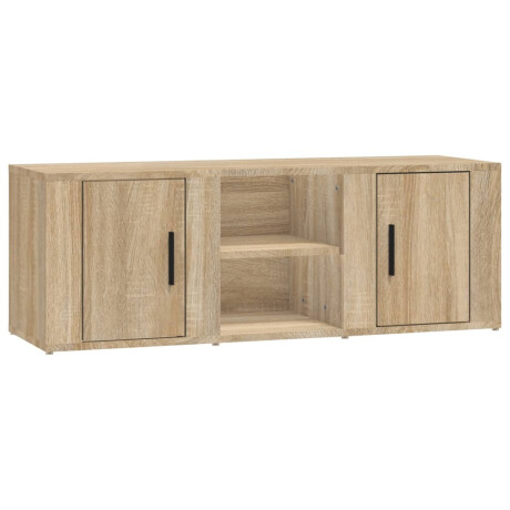 vidaXL Tv-meubel 100x31,5x35 cm bewerkt hout sonoma eikenkleurig afbeelding2 - 1