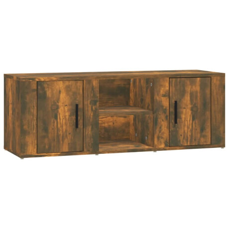 vidaXL Tv-meubel 100x31,5x35 cm bewerkt hout gerookt eikenkleurig afbeelding2 - 1