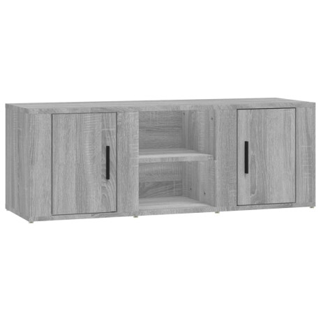 vidaXL Tv-meubel 100x31,5x35 cm bewerkt hout grijs sonoma eikenkleurig afbeelding2 - 1