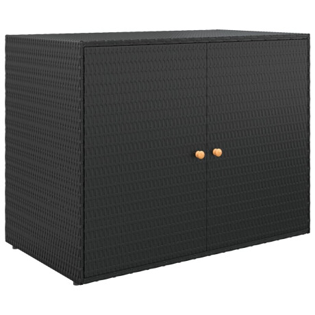 vidaXL Tuinkast 100x55,5x80 cm poly rattan zwart afbeelding2 - 1