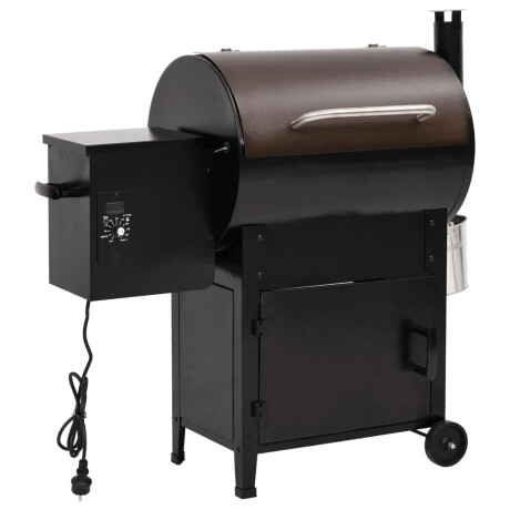 vidaXL Pelletbarbecue met schoorsteen 104 cm ijzer zwart afbeelding2 - 1