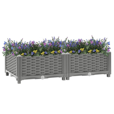 vidaXL Plantenbak verhoogd 80x40x23 cm polypropeen afbeelding2 - 1