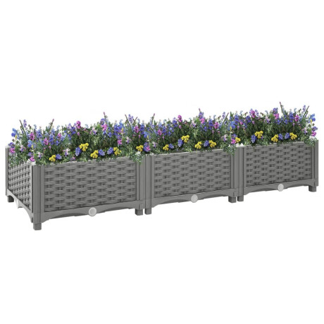 vidaXL Plantenbak verhoogd 120x40x23 cm polypropeen afbeelding2 - 1