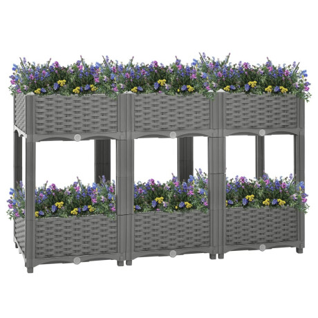 vidaXL Plantenbak verhoogd 120x40x71 cm polypropeen afbeelding2 - 1