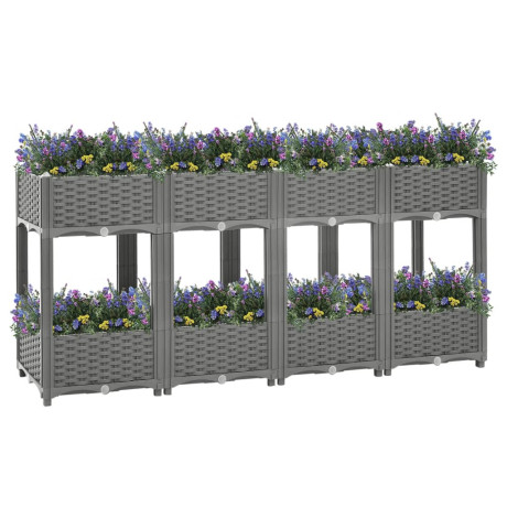 vidaXL Plantenbak verhoogd 160x40x71 cm polypropeen afbeelding2 - 1