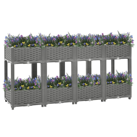 vidaXL Plantenbak verhoogd 160x40x71 cm polypropeen afbeelding2 - 1