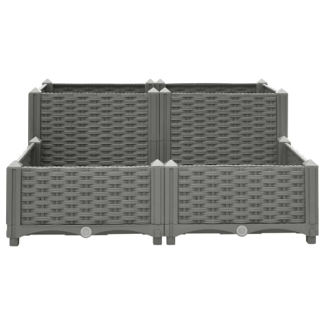 vidaXL Plantenbak verhoogd 80x80x38 cm polypropyleen afbeelding2 - 1