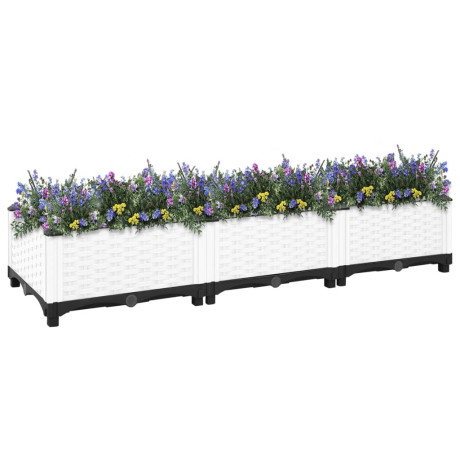 vidaXL Plantenbak verhoogd 120x40x23 cm polypropeen afbeelding2 - 1