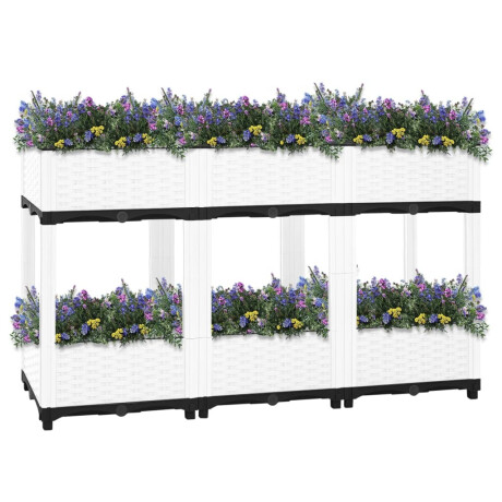 vidaXL Plantenbak verhoogd 120x40x71 cm polypropeen afbeelding2 - 1