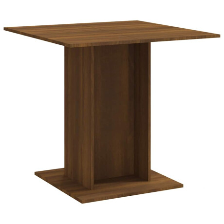 vidaXL Eettafel 80x80x75 cm bewerkt hout bruin eikenkleur afbeelding2 - 1