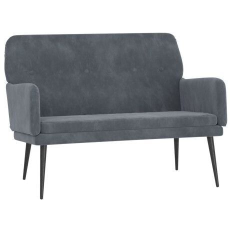 vidaXL Bankje 108x79x79 cm fluweel donkergrijs afbeelding2 - 1