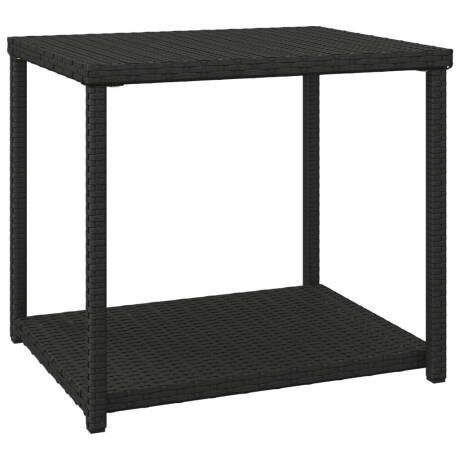 vidaXL Bijzettafel 55x45x49 cm poly rattan zwart afbeelding2 - 1