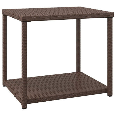 vidaXL Bijzettafel 55x45x49 cm poly rattan bruin afbeelding2 - 1